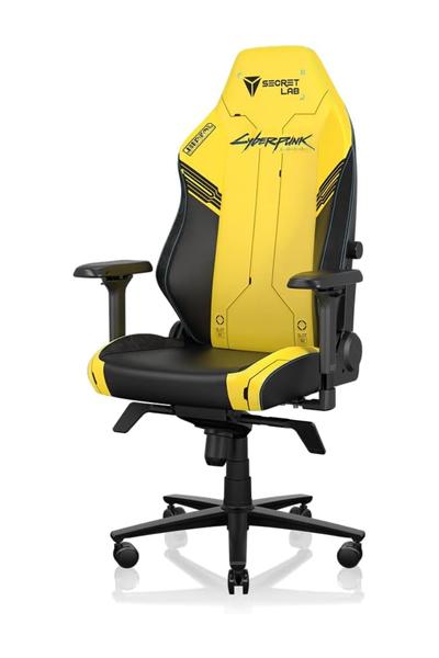 Secretlab Titan Evo Cyberpunk 2077 Gaming Chair - Reclining - Ergonomic & Comfortable Computer Chair with 4D Armrests - Magnetic Head Pillow & 4-Way Lumbar Support - Yellow/Black - Leatherette