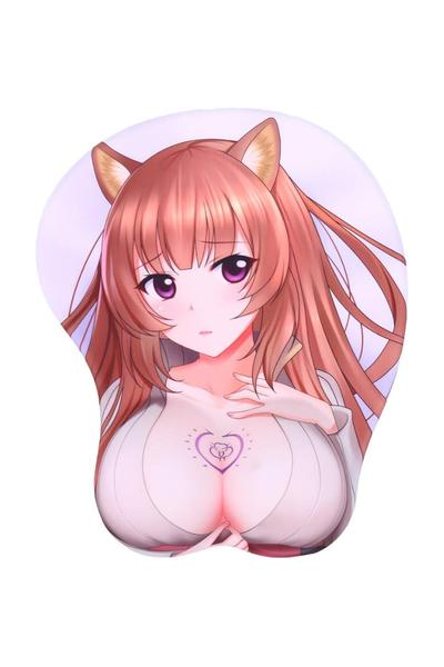 Raphtalia 3D Mousepads Anime Mouse Pads with Wrist Rest 2Way Skin (Raphtalia F)