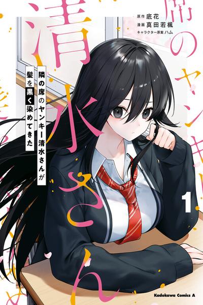 Tonari no Seki no Yankee Shimizu-san ga Kami o Kuroku Sometekita cover